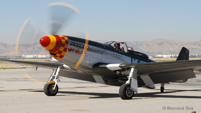 P-51 Mustang Airplane — Silver, Calm