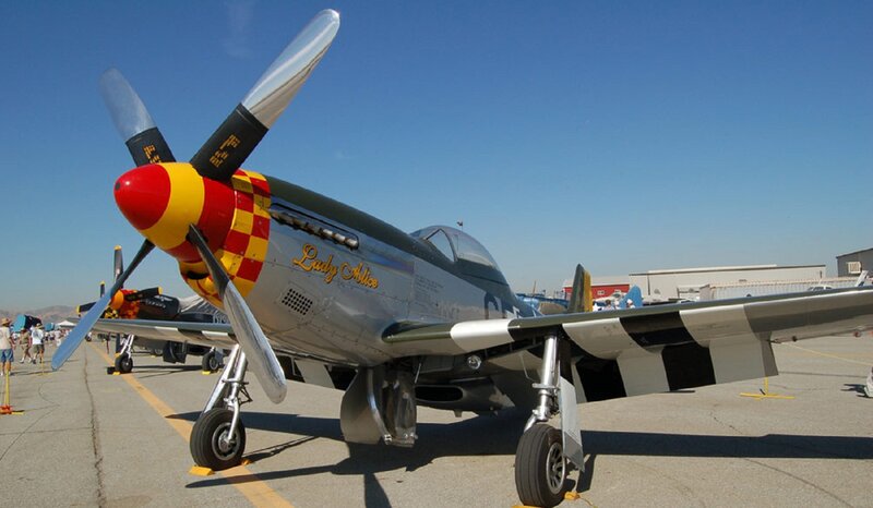 P-51 Mustang Airplane — Silver, Clear