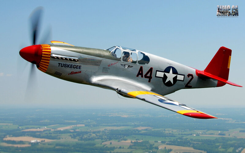 P-51 Mustang Airplane — Silver, Dynamic, Afternoon, Photograph, Propeller, Pilot, Wings
