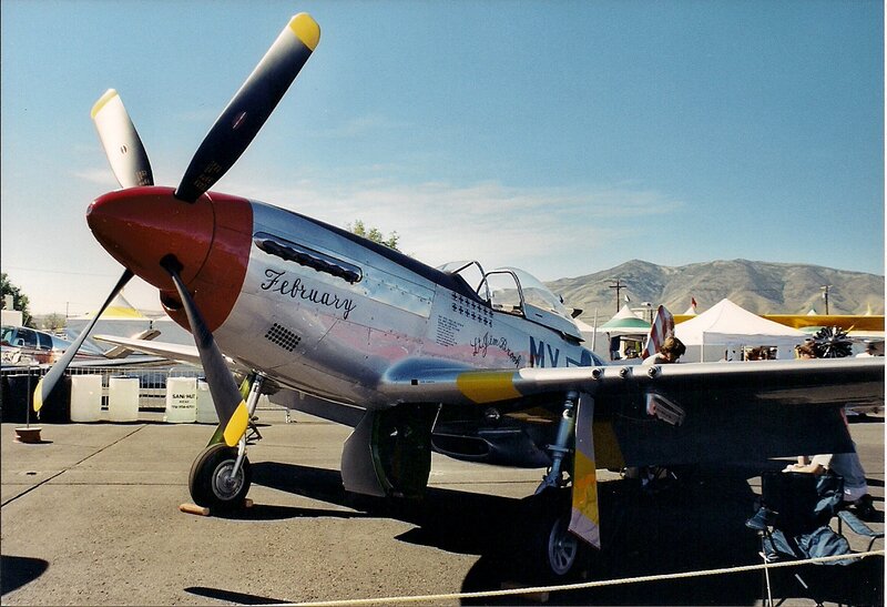 P-51 Mustang Airplane — Silver, Outdoor