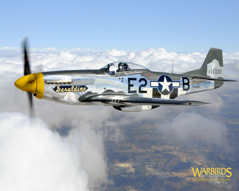 P-51 Mustang Airplane — Silver, Serene, Afternoon