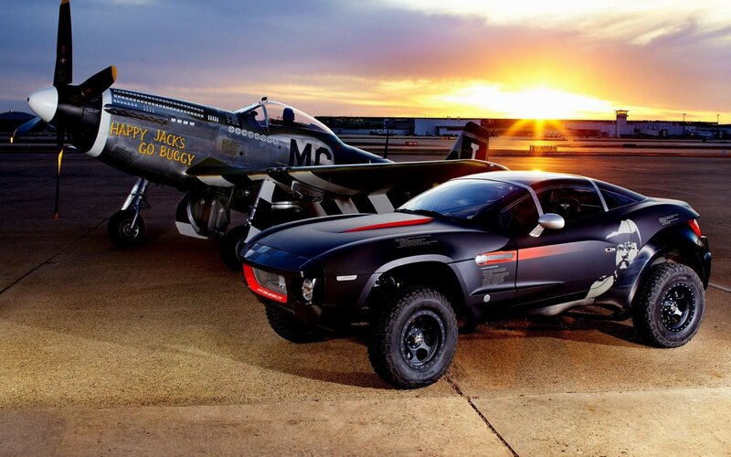P-51 Mustang and concept car
