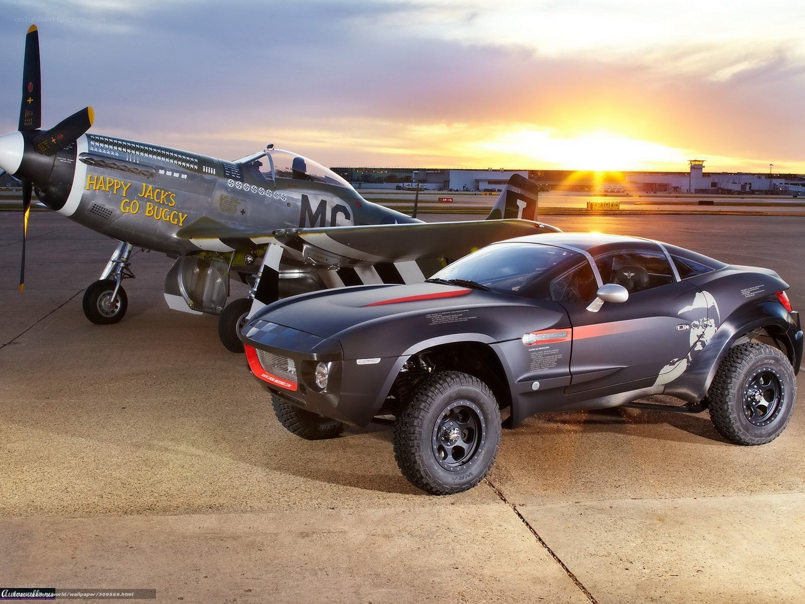 P-51 Mustang and concept car