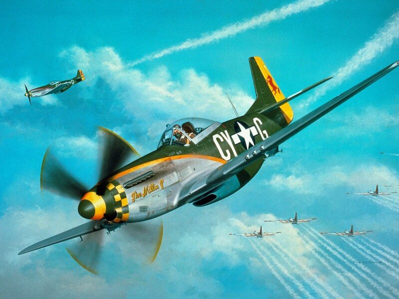 P-51 Mustang Fighter — Blue