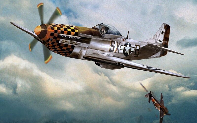 P-51 Mustang Fighter — Gray