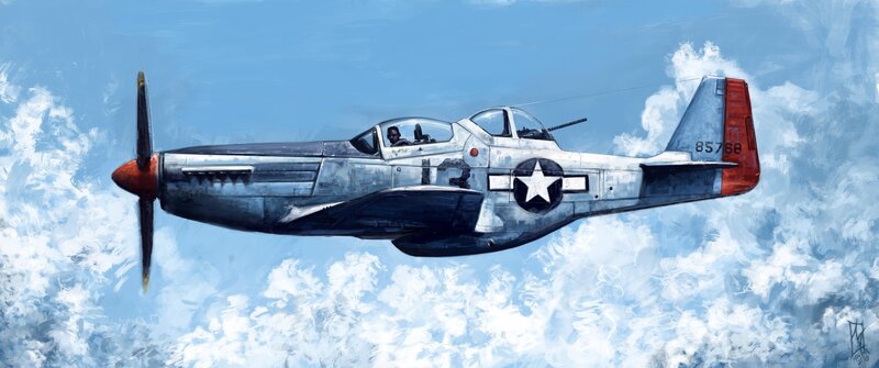 P-51 Mustang Fighter Plane — Blue