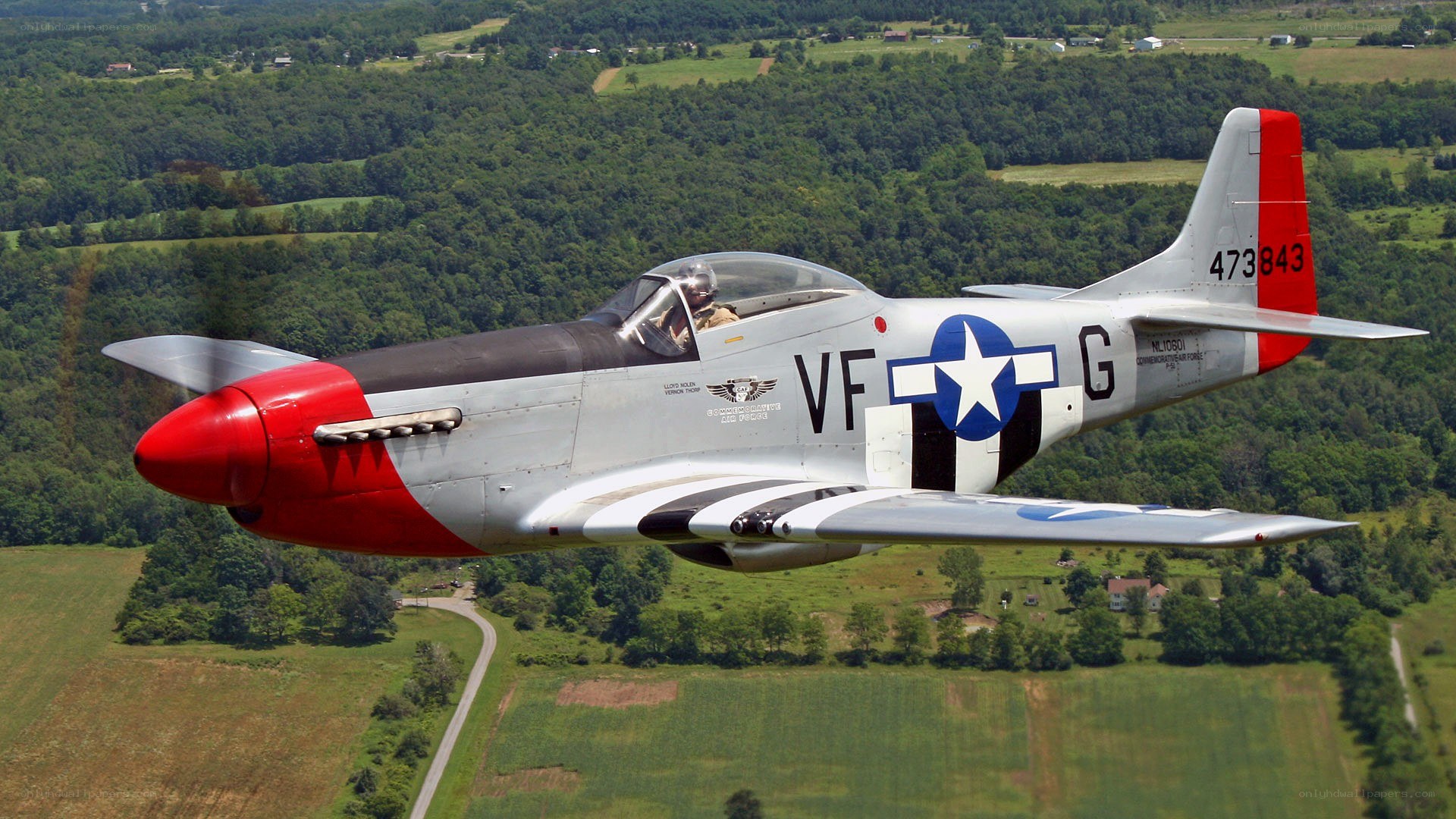 P-51 Mustang in flight
