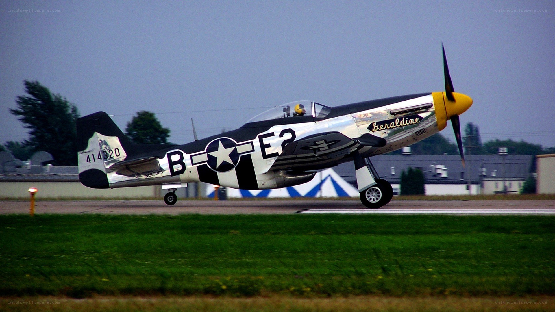 P-51 Mustang on runway