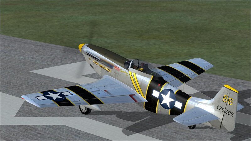 P-51 Mustang on runway
