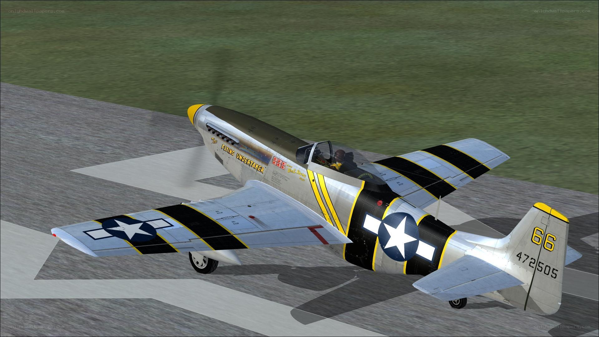 P-51 Mustang on runway