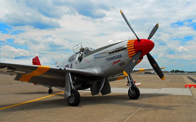 P-51 Mustang on tarmac