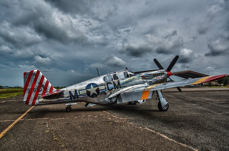 P-51 Mustang on tarmac