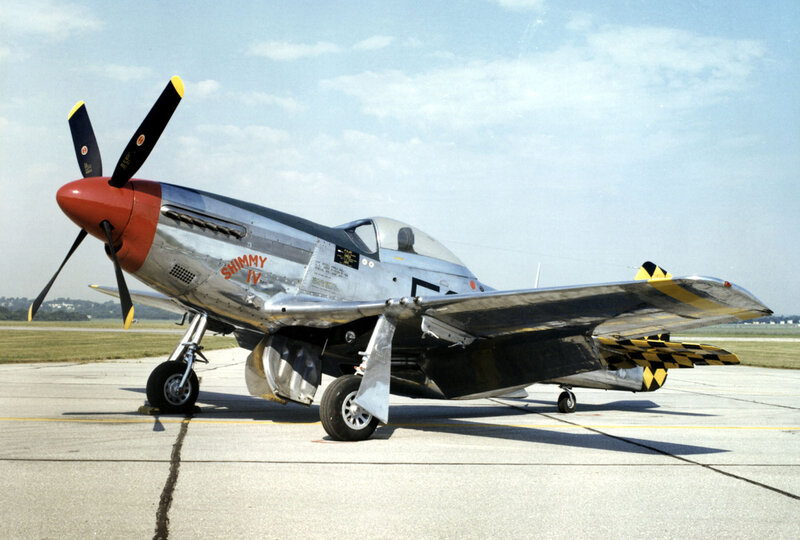 P-51 Mustang on tarmac