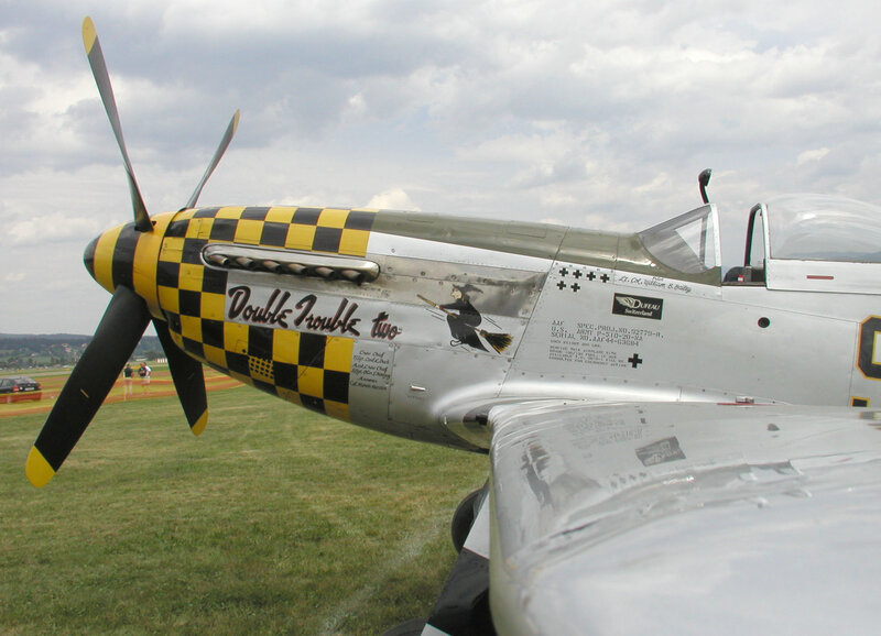 P-51 Mustang with checkerboard nose