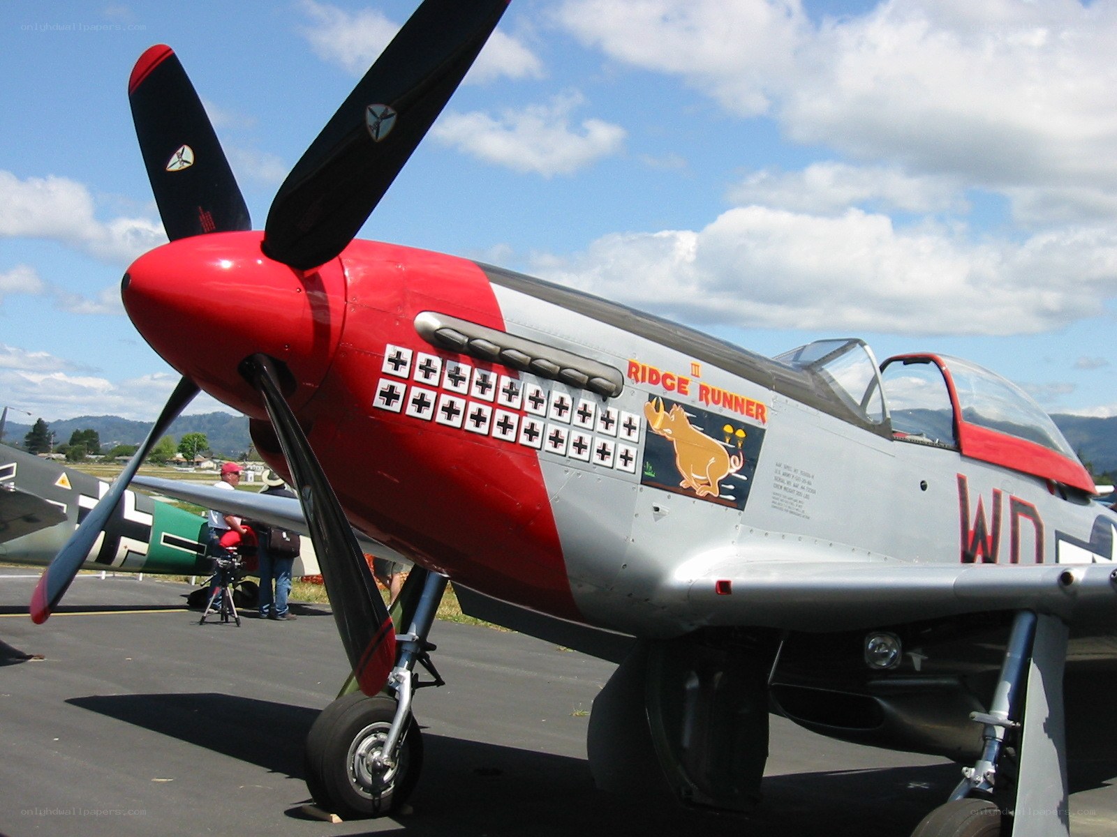 P-51 Mustang with combat markings