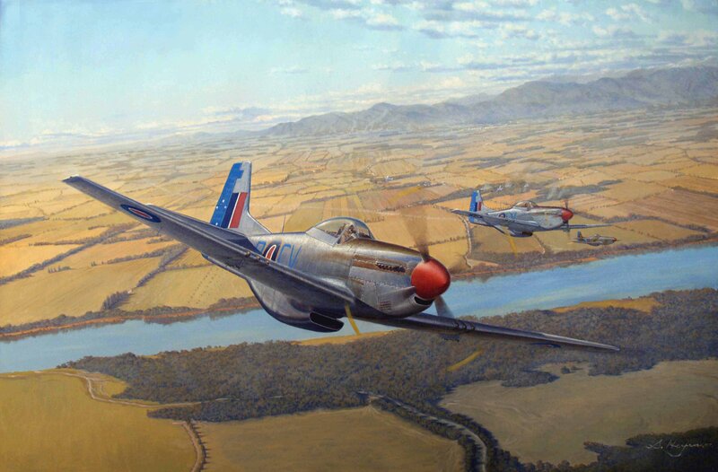 P-51 Mustangs in flight