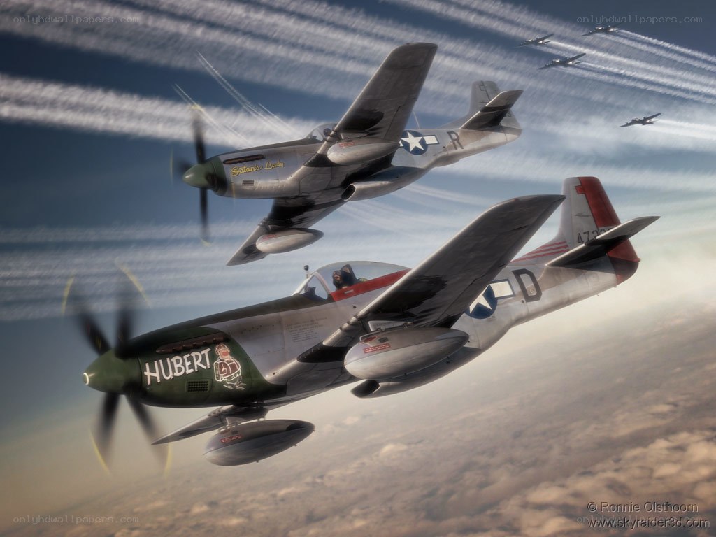 P-51 Mustangs in formation