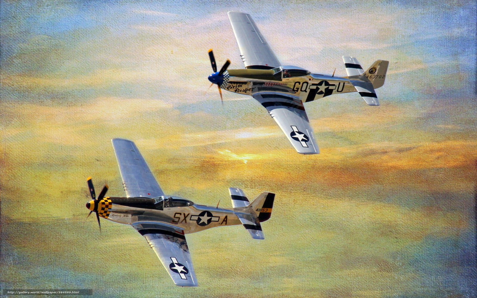 P-51 Mustangs in formation