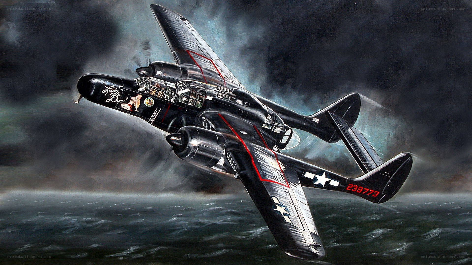 P-61 Black Widow in flight