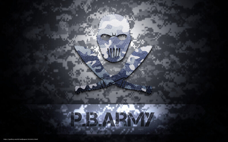 P.B. Army camouflage logo