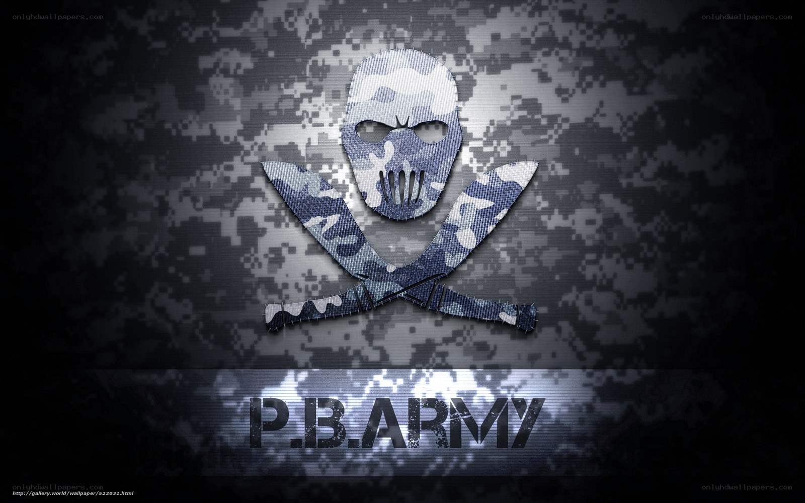 P.B. Army camouflage logo