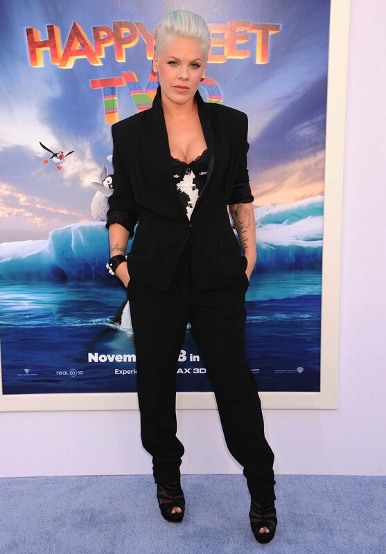 P!nk at Happy Feet Two premiere