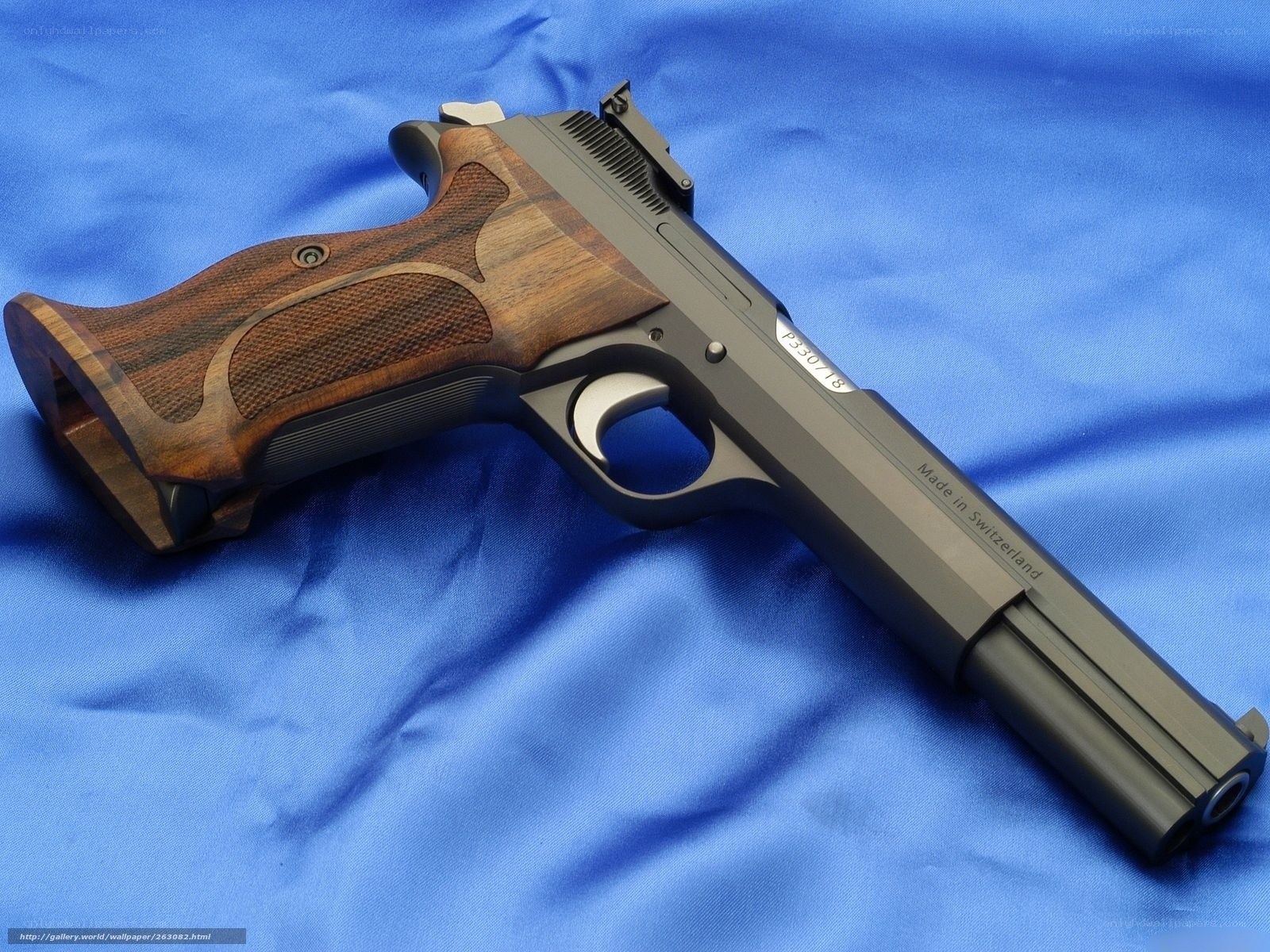 P30/18 pistol on blue cloth