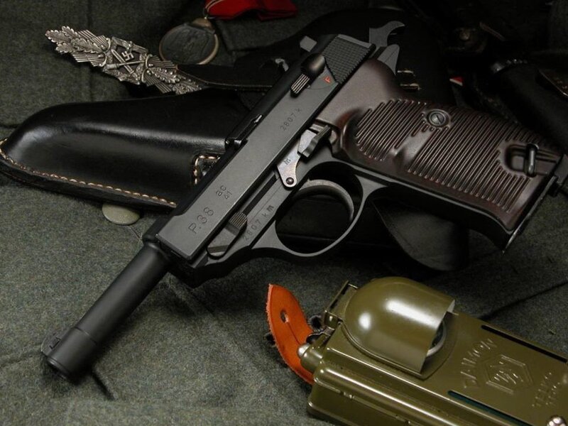 P38 Pistol with Accessories — Black