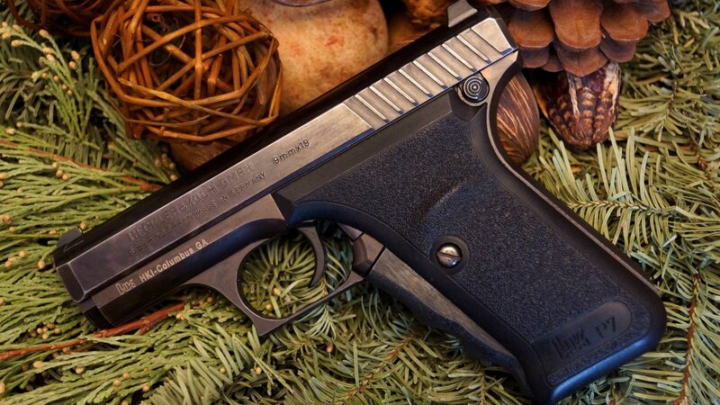 P7 Pistol on Pine Needles