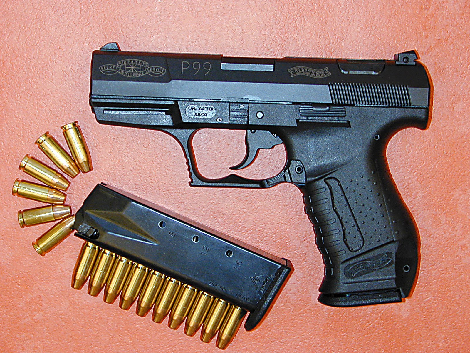 P99 pistol with ammunition