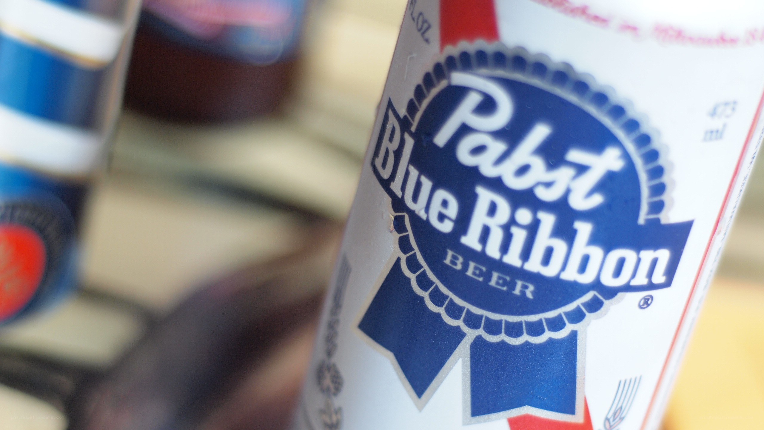 Pabst Blue Ribbon beer can