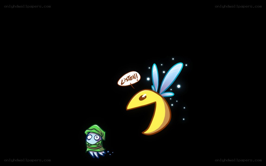 Pac-Man and a small creature