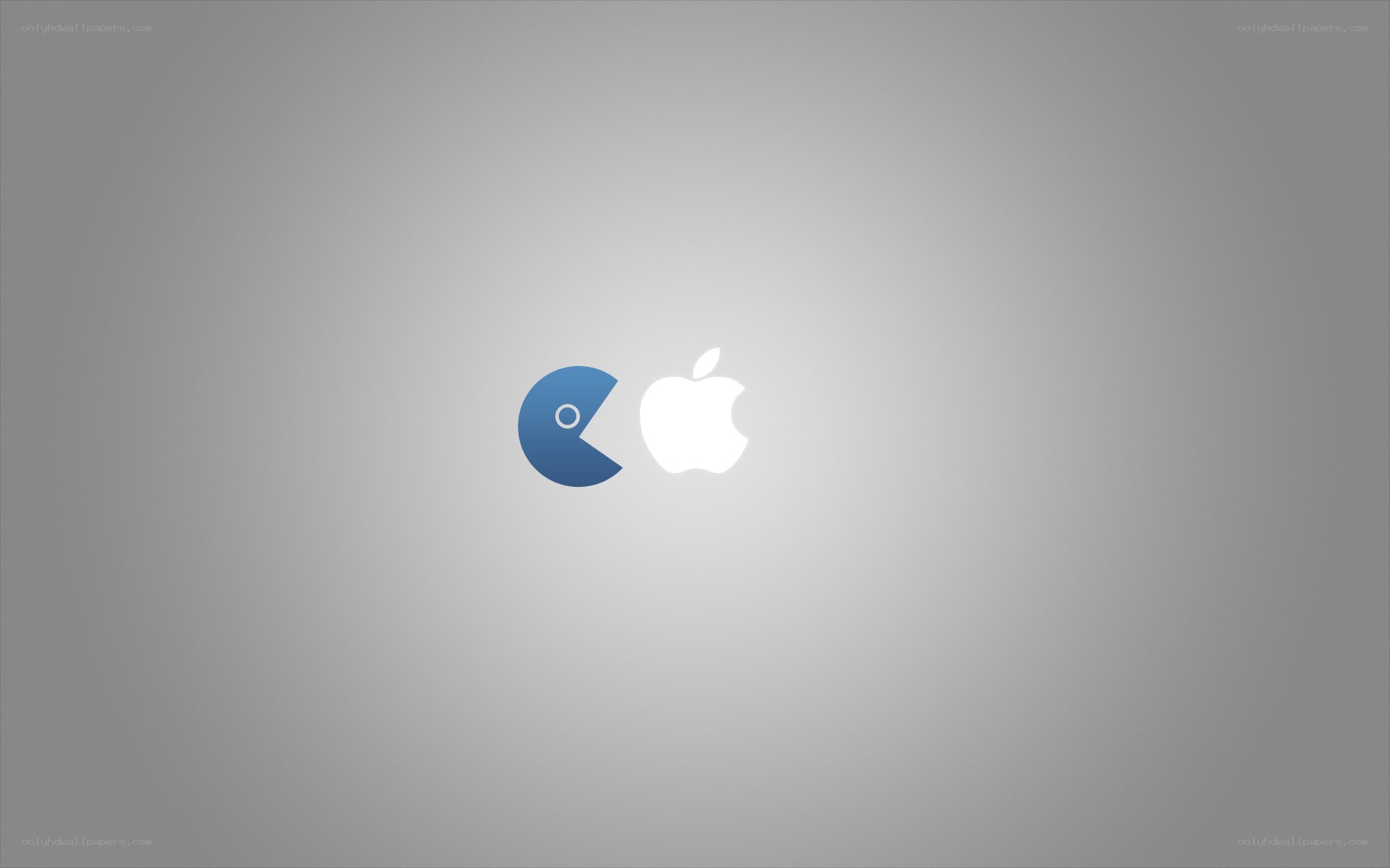 Pac-Man and Apple logo