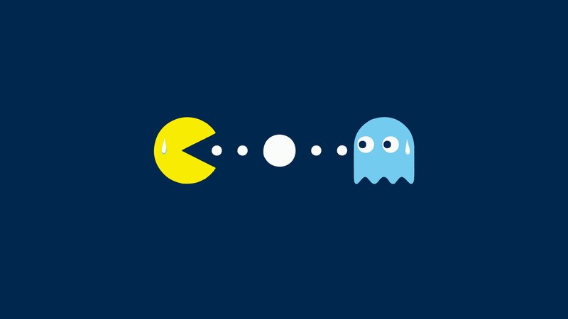 Pac-Man and Ghost — Blue