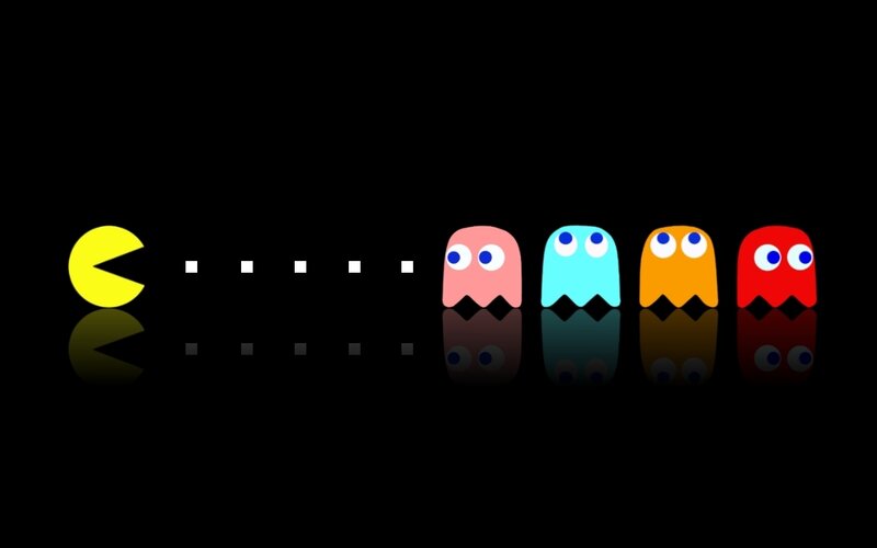 Pac-Man and ghosts