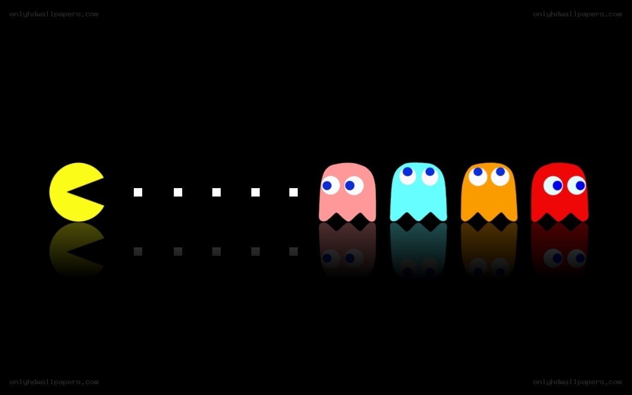 Pac-Man and ghosts