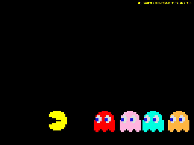 Pac-Man and ghosts