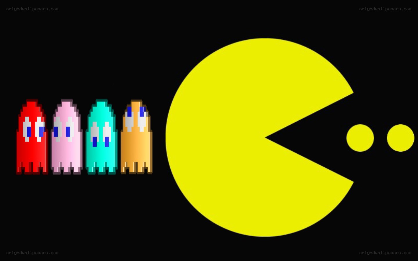 Pac-Man and ghosts