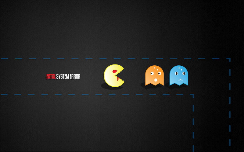 Pac-Man and Ghosts — Black, Dramatic