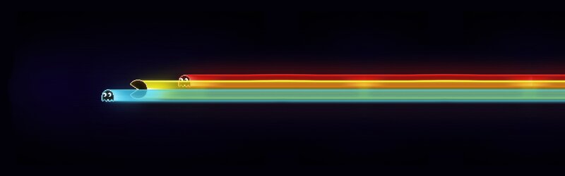 Pac-Man and Ghosts — Black, Dynamic, Night