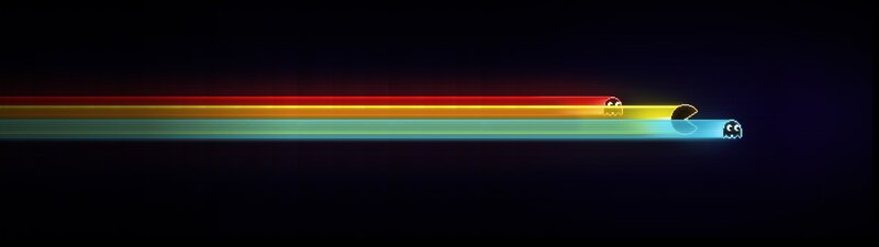 Pac-Man and Ghosts — Black, Dynamic