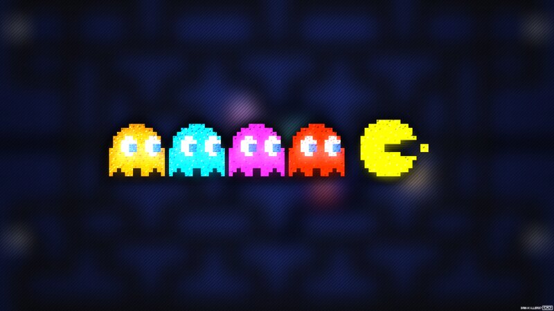Pac-Man and Ghosts — Blue, Nostalgic