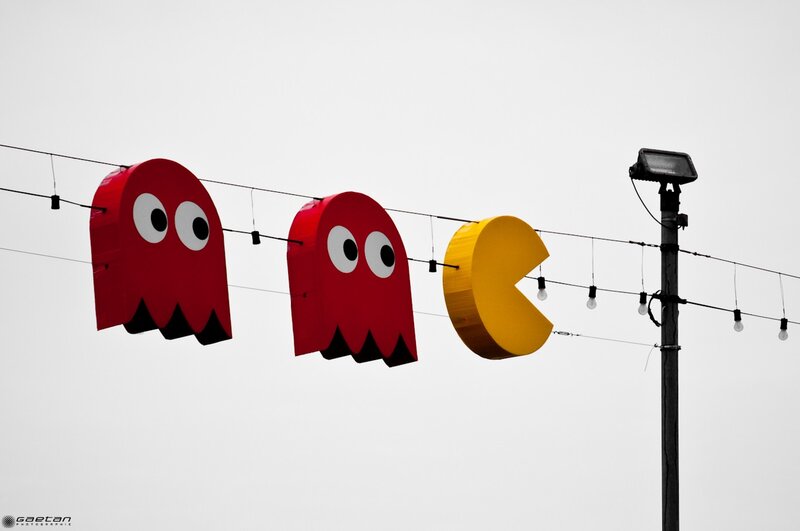 Pac-Man and ghosts decoration
