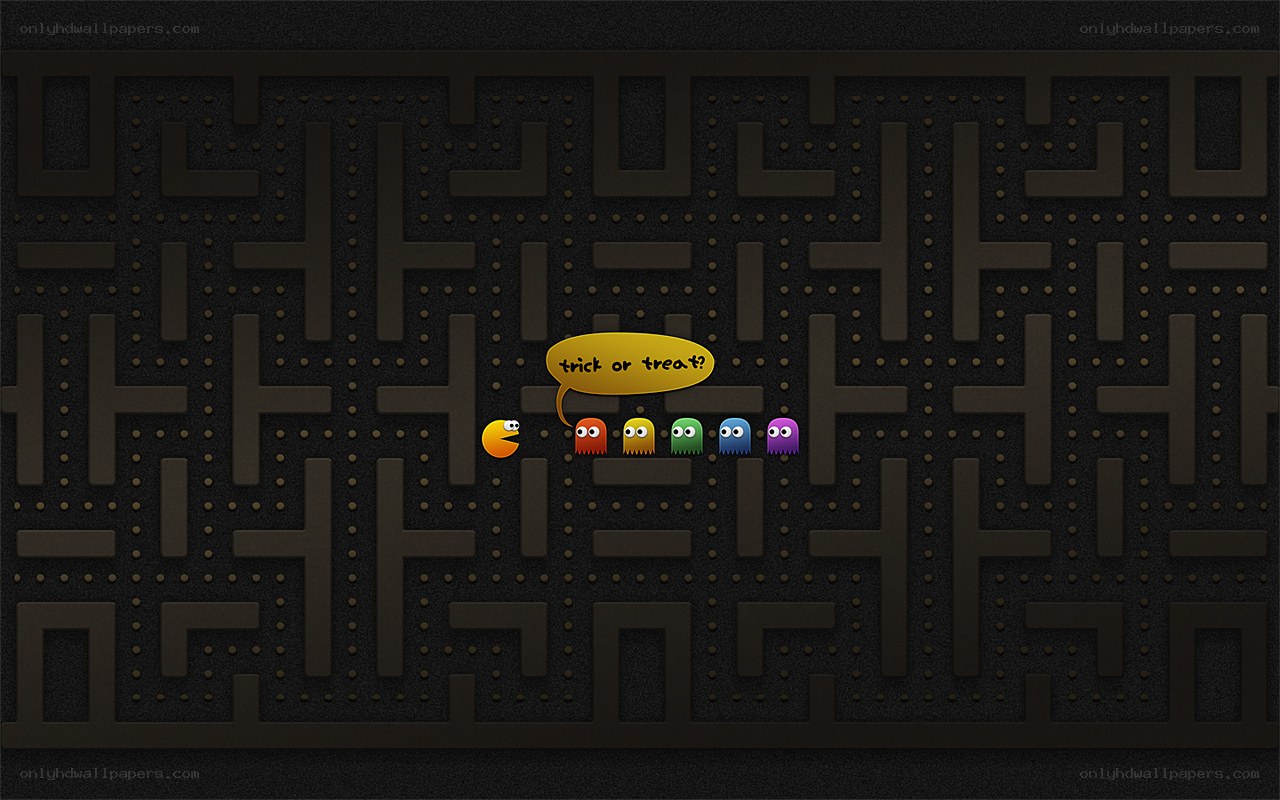 Pac-Man and ghosts in maze