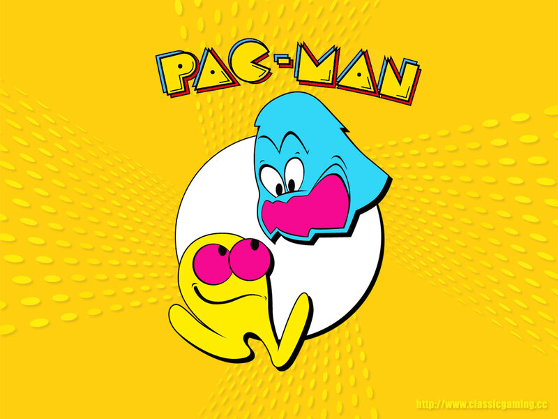 Pac-Man and ghosts wallpaper