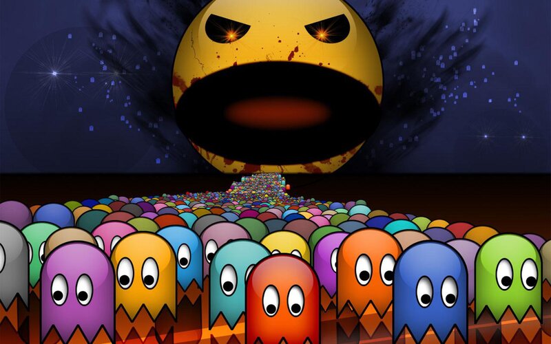 Pac-Man and Ghosts — Yellow, Dramatic