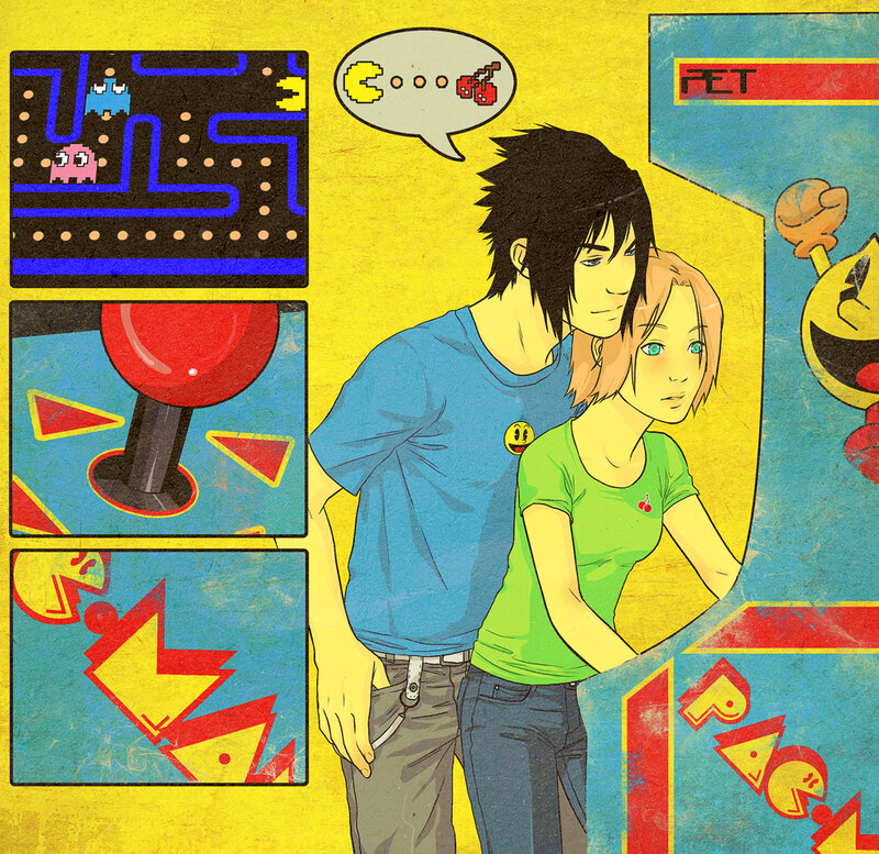 Pac-Man arcade couple