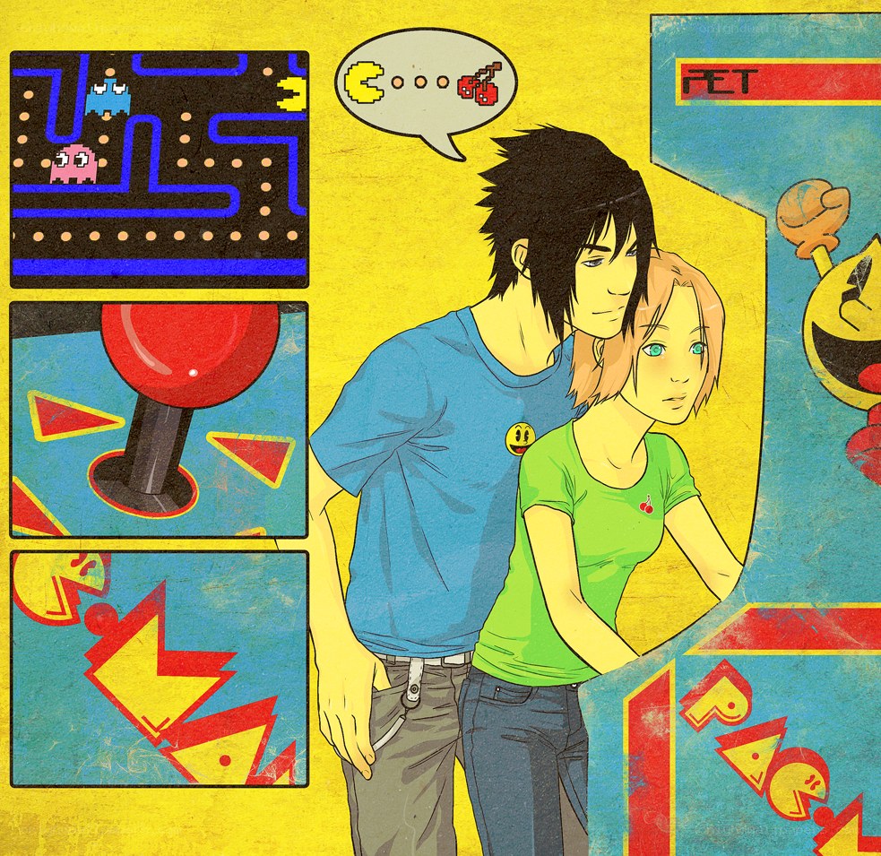 Pac-Man arcade couple