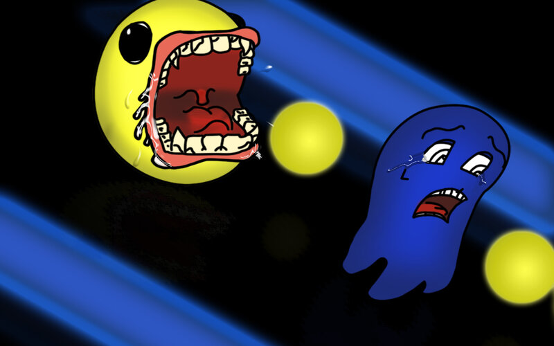 Pac-Man chases ghost