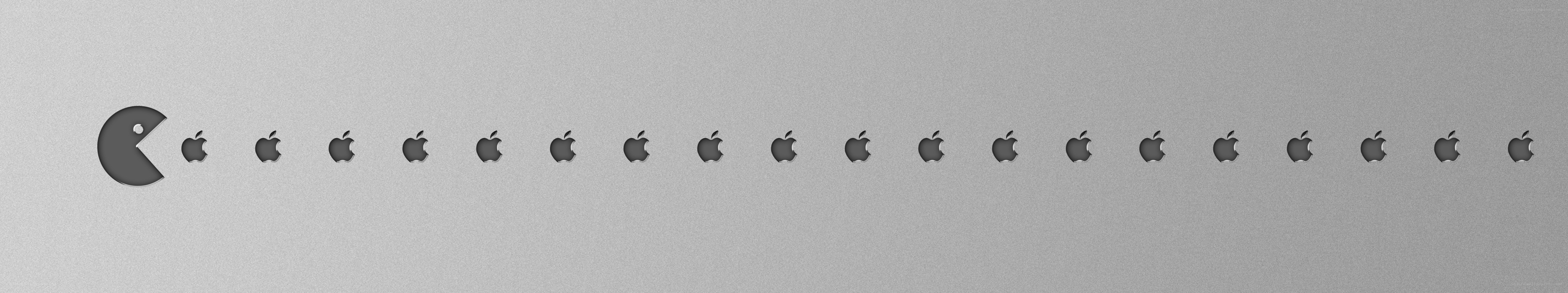 Pac-Man chasing apples